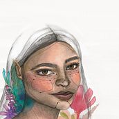 Mi Proyecto del curso: Retrato ilustrado en acuarela. Traditional illustration project by Emily Kaiyeslica Marquez Sanchez - 10.14.2018