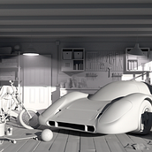 Garage environment. Un progetto di Architettura d'interni e Modellazione 3D di Amaia Sémper González - 30.11.2018