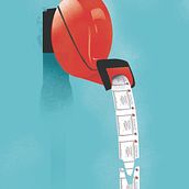 Dispensador de Másters Universitarios. Traditional illustration, and Digital Illustration project by Héctor Vidal - 10.22.2018