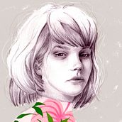 Mi Proyecto del curso: Retrato con lápiz, técnicas de color y Photoshop. Traditional illustration project by replicanteana - 10.22.2018
