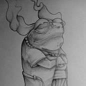 Sapo, Yakuza. Traditional illustration project by Axel Yeip - 02.07.2018