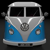 Volkswagen Van. Un progetto di 3D e Modellazione 3D di Antonio Diaz - 23.05.2018