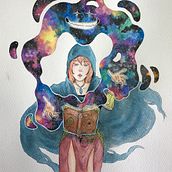 Proyecto final: "Dimensional Summoner". Traditional illustration project by Lucas Bursa - 12.02.2018