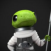Lagarto astronauta. Un progetto di 3D, Character design 3D e Modellazione 3D di Antonio Diaz - 29.10.2018