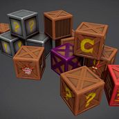 Crash Bandicoot Crates. 3D Modeling project by Rolando Rodríguez - 08.25.2018
