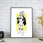 Rugby girl!. Een project van Ontwerp van personages, Traditionele illustratie y Aquarelschilderen van blanckandwhite - 30.10.2018