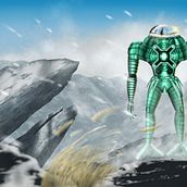 Lonely machine. Concept Art, and Digital Illustration project by mauriciocastaneda1090 - 10.15.2016