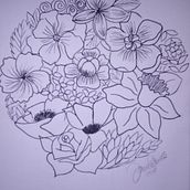 Flores. Sketching, Drawing, and Design project by Daniela Chirinos - 10.15.2018