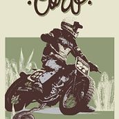 Proyecto Santi Analogico: Cartelismo ilustrado Dirt Track. Un proyecto de Diseño de carteles de Santiago García Navarro - 07.11.2018