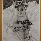 Retrato en carboncillo- bebé. Un proyecto de Bellas Artes, Dibujo, Dibujo artístico, Dibujo de Retrato y Dibujo realista de Ana María Gaviria Poveda - 06.11.2018
