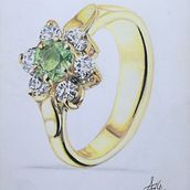 Dibujo de anillo. Un proyecto de Bellas Artes, Dibujo, Dibujo artístico, Dibujo realista, Diseño de jo y as de Ana María Gaviria Poveda - 06.11.2018