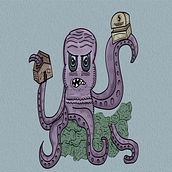Pulpo chest. Un progetto di Illustrazione vettoriale di Ricardo Urrutia - 06.11.2018
