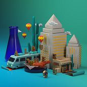 ALBUQUERQUE SERIAL CITY. Een project van 3D,  Creativiteit,  Art direction, Grafisch ontwerp y  3D-modellering van Alvaro Aspe Gonzalez - 06.11.2018