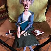 Virginia Woolf y encargos para amigos y familiares. Un proyecto de Artesanía, Costura, Creatividad, Dibujo, Diseño, Pattern Design, Diseño de personajes y Pintura de Eugenia Rayas Rivera - 07.11.2018