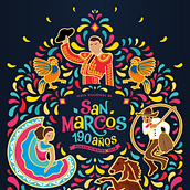 Cartel Feria Nacional de San Marcos 2018. Un projet de Br, ing et identité, Conception d'affiches, Illustration traditionnelle, Illustration numérique et Illustration vectorielle de Michelle Flores - 01.01.2018