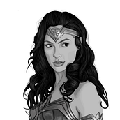 Mujer Maravilla Ein Projekt aus dem Bereich Porträtzeichnung, Traditionelle Illustration, Digitale Illustration und Vektorillustration von Juan R Mon - 08.11.2018
