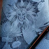 Quetzalcoatl. Pencil Drawing, and Traditional illustration project by Lesli Ranma - 11.09.2018