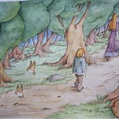 Hansel y Gretel. Traditional illustration project by Irene Pérez Hervías - 11.12.2018