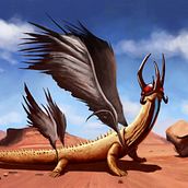 Mi Proyecto del curso: Diseño de personajes para concept art_rediseño del dragón árido. Concept Art, Drawing, Traditional illustration, Stor, and telling project by Adrián Manuel García Montoya (AXXI arquitectura y dibujo) - 11.14.2018