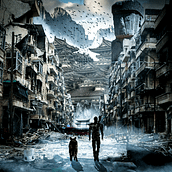 Distopia / Matte Painting / Concept Art. Concept Art, Graphic Design, and Set Design project by Ariel Arancibia - 11.15.2018