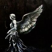 Ángel desolado . Painting project by Ana Lomeli - 11.16.2018