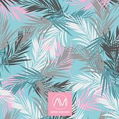 Palmeras. Pattern Design, Graphic Design, and Vector Illustration project by Amparo Mercader - 11.16.2018