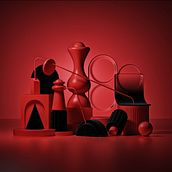 Red Space. Projekt z dziedziny 3D,  Architektura, Architektura wnętrz,  Sztuki piękne, Design, Trad, c, jna ilustracja i  Modelowanie 3D użytkownika Amazing Monkeys - 20.11.2018