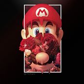 Mario and flowers. Un proyecto de Ilustración digital de David Pastor Lopez - 20.11.2018