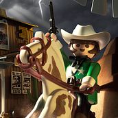 Playmobil Western "The Storm". Studio Photograph, Product Photograph, and Photographic Lighting project by Adrián Limón Rivera - 11.21.2018