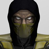 Scorpion Mortal Kombat. 3D, 3D Animation, Character Animation, Concept Art, 3D Character Design, Sculpture, and 3D Modeling project by Victor Nava - 11.23.2018