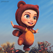 Little Wild. 3D, 3D Character Design, Traditional illustration, and 3D Modeling project by Javier Gamero - 11.23.2018