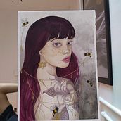 Proyecto final: Retrato ilustrado en acuarela.. Un proyecto de Bellas Artes, Dibujo, Dibujo artístico, Dibujo de Retrato e Ilustración tradicional de Cristina Mendoza Leon - 24.11.2018
