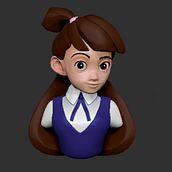 Akko modelado de personaje. 3D, Concept Art, and Traditional illustration project by Wladimir Reina - 11.27.2018