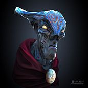 The Sorcerer . 3D, Dan desain Karakter 3D proyek oleh Juan Luis Mayen - 03.25.2016