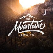 ADVENTURE AWAITS | Lettering en gran formato By Leei Art. Lettering, Calligraph, Art Direction, Graphic Design, Digital Illustration, Vector Illustration, T, and pograph project by Leila Sergi - 11.29.2018