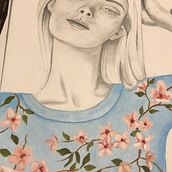 Mi Proyecto del curso: Retrato con lápiz, técnicas de color y Photoshop. Fine Arts, Pencil Drawing, Artistic Drawing, and Portrait Drawing project by Fernanda - 11.30.2018