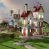 The house of the air. 3D project by Fabiola R. - 11.30.2018