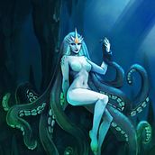Mi Proyecto del curso: Diseño de personajes para concept art - Seawitch. Concept Art project by Liliana Márquez - 12.10.2018