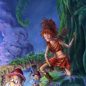 Niña y setas. Traditional illustration, and Painting project by Irene Pérez Hervías - 12.02.2018