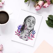 Lyla. Pencil Drawing, Design, Graphic Design, Traditional illustration, and Watercolor Painting project by Sandra Casado Díaz - 12.03.2018