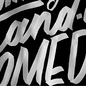 Sign Painting Noche de Stand-up y cena romántica. Poster Design, Graphic Design, T, and pograph project by Juan David Lucero Quintana - 12.06.2018