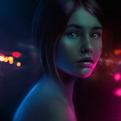Night color. Digital Illustration, Photograph, and Post-production project by Flo Tucci - 12.09.2018