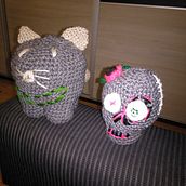 Gato y calavera. Sewing project by eloradanan - 12.16.2018