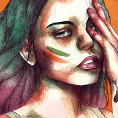 Ilustraciones de portada e interior del libro Mi Silencio Habla De Ti de Holden Centeno. Traditional illustration, and Watercolor Painting project by Jose Algar - 12.17.2018