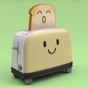 Tostadora Saltarina Ein Projekt aus dem Bereich 3D, 3-D-Animation, Animation von Figuren und Design von 3-D-Figuren von Alberto Lozano Cabedo - 18.12.2018