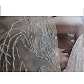 bordado sobre papel, vespertine de Bjork. Embroider project by Ada C - 12.19.2018