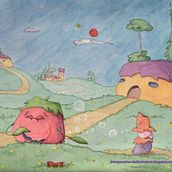 ¡¡ Tomate pedorro !!. Character Design, Traditional illustration, and Watercolor Painting project by Irene Pérez Hervías - 12.19.2018