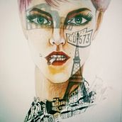 Urban face.. Street Art, Fine Arts, Creativit, Drawing, Pencil Drawing, Artistic Drawing, Portrait Drawing, Character Design, Watercolor Painting, and Photo Retouching project by erbotser - 12.20.2018
