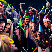 FELICITACIÓN NAVIDEÑA 2018. Traditional illustration project by Adrián Manuel García Montoya (AXXI arquitectura y dibujo) - 12.21.2018