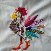 Mi Proyecto del curso: Técnicas de bordado: ilustrando con hilo y aguja. Embroider project by Yolanda Santos Pérez - 12.27.2018
